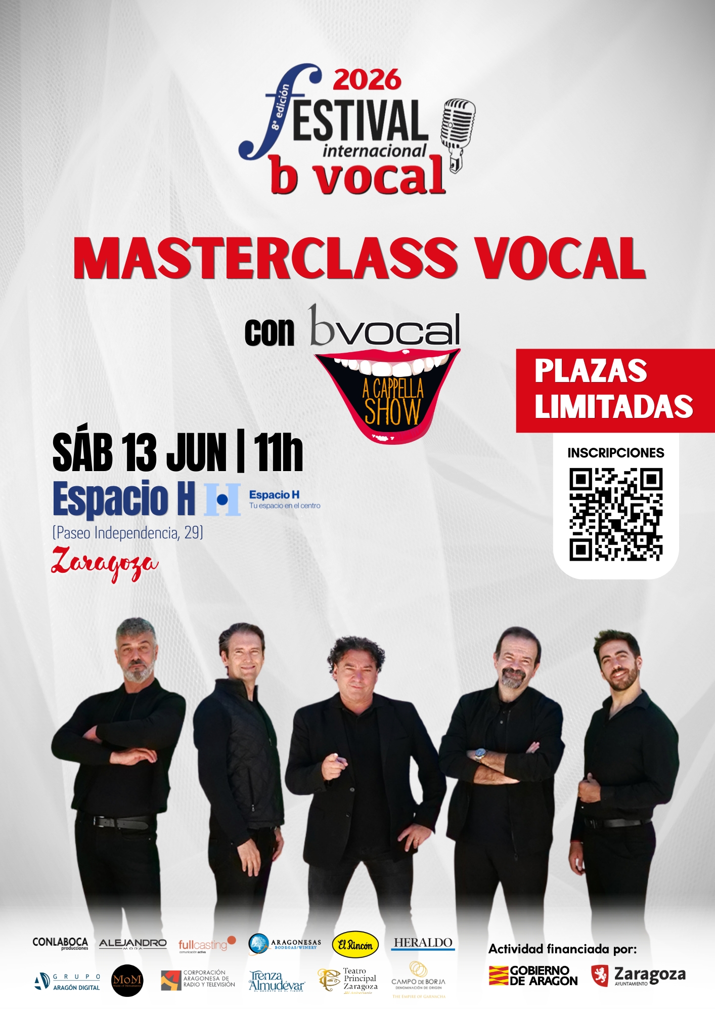 cartel b vocal masterclass zaragoza 2026 foto b vocal